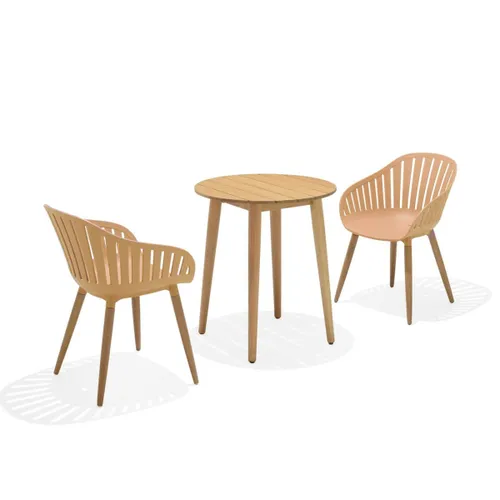 Juego de Mesa y sillas de Jardín - Nassau - Miel en Beige - Muebles para el exterior, Uruguay | Rústico Hogar