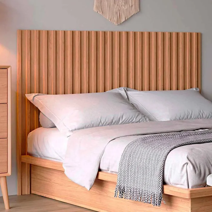 Respaldo de Cama Julieta Cabecera 168cm con Listones de Madera en Madera natural - Respaldos de cama, Uruguay | Balton, vista 2