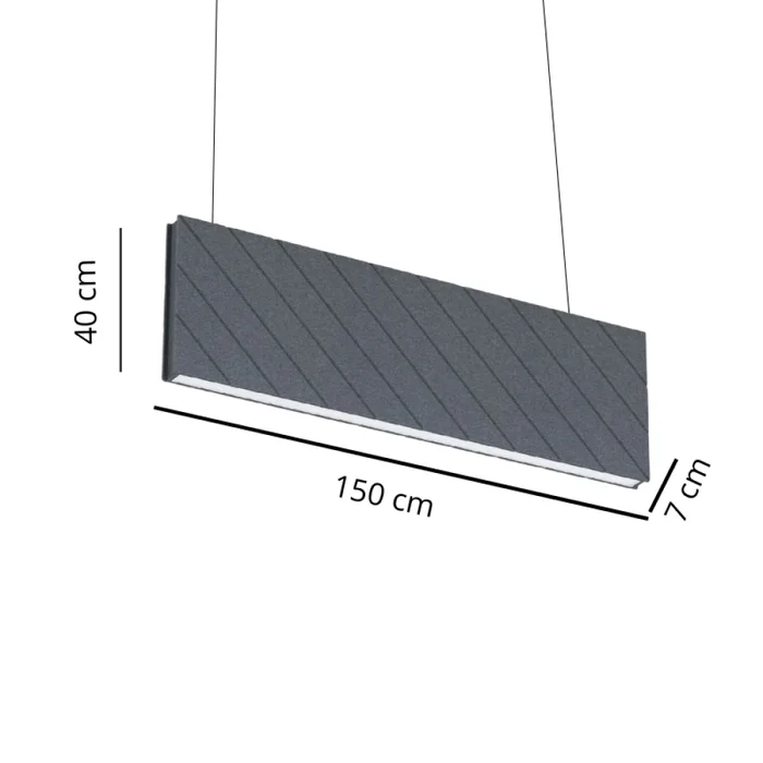 Luminaria de Suspender Acústica Atom 150cm Gris CCT en Gris - Lámparas colgantes, Uruguay | Serlux, vista 6
