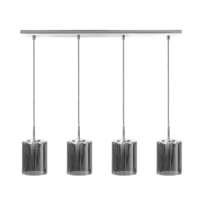 Lámpara De Techo Metal-y-vidrio Gris Lp95685 en Gris - Lámparas colgantes, Uruguay | Divino