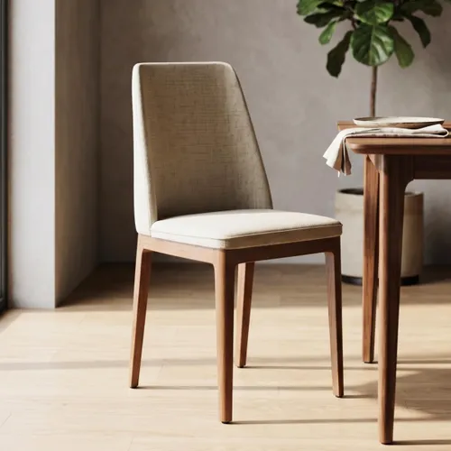 Silla de Comedor City - Línea Manhattan - Lino/Natural en Beige - Sillas, Uruguay | Rústico Hogar