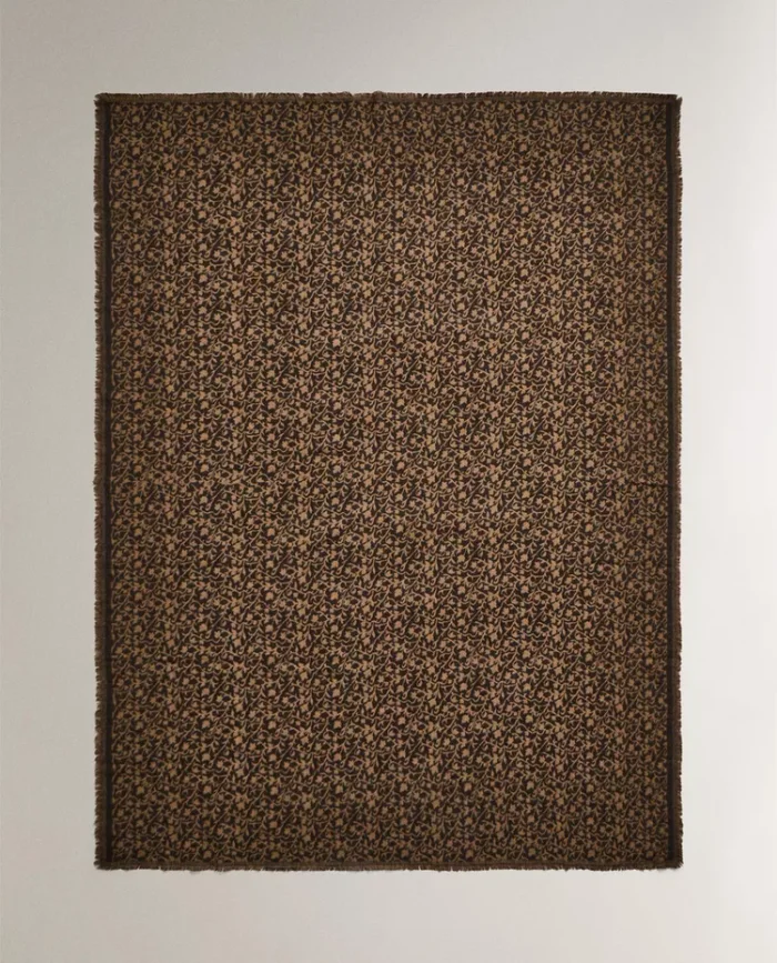 MANTA LANA FLORES en Marrón - Textiles, Uruguay | Zara Home, vista 2