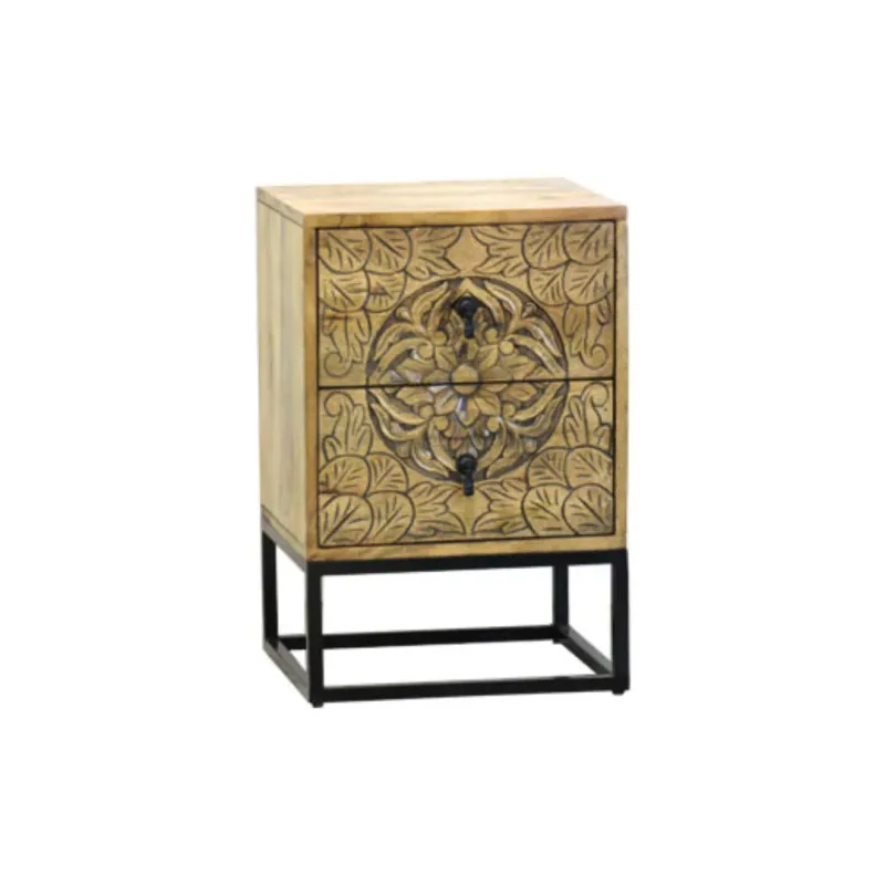 M114 Mesa de luz 45x40x68 en Madera natural - Mesas de luz, Uruguay | Victoriana