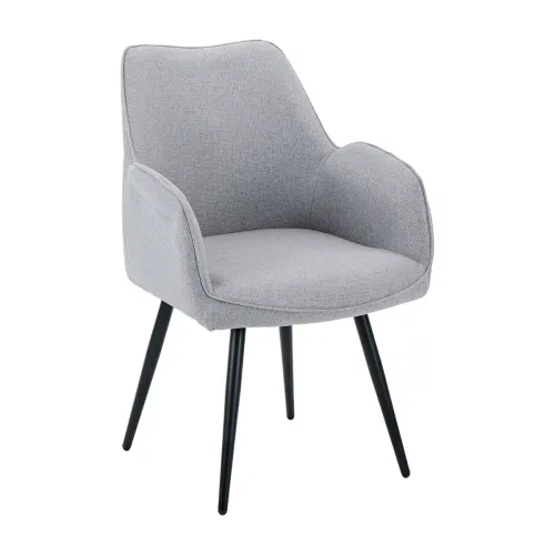 Silla Giratoria Lusso - Tela Rústica - W83 (Gris) en Gris - Butacas, banquetas y puffs, Uruguay | NYR