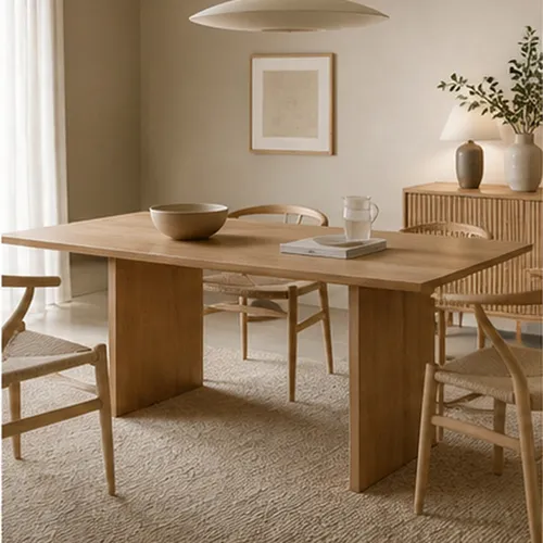 Mesa de Comedor Wood 01 en Madera natural - Mesas de comedor, Uruguay | Samic