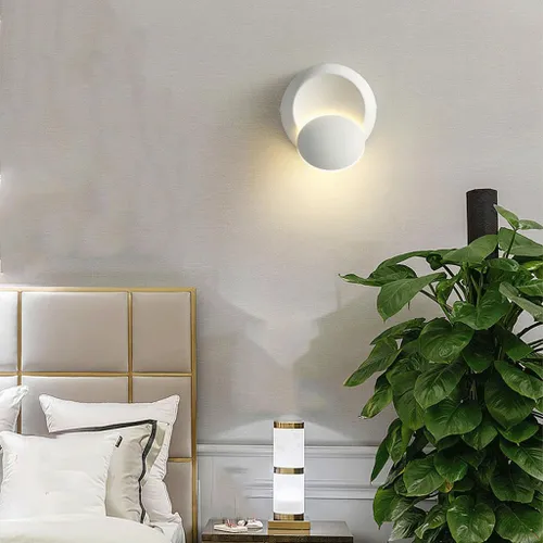 Luminaria lampara metalica de pared led giratoria Blanco en Blanco - Iluminación, Uruguay | Decotech