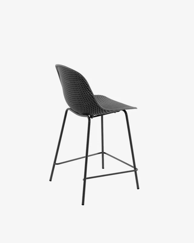 Taburete exterior Quinby - gris altura 65 cm en Blanco - Butacas, banquetas y puffs, Uruguay | Kavehome, vista 4
