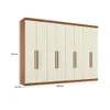 Ropero Placares Master Vip 8 Puertas 8 Estantes Con Espejo en Off-white, Uruguay | Lais Muebles, vista 4 de 4