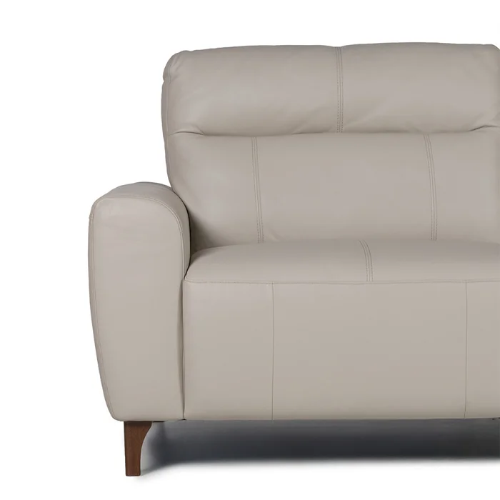 Sofá Tahití - Cuero Básico - 3 cuerpos - Arena en Beige, Uruguay | NYR, vista 3