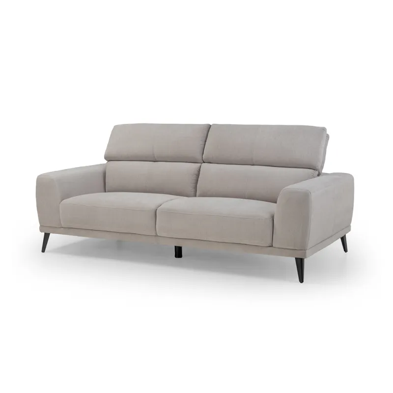 Sofá Keisy - Tela Microfibra - 3 cuerpos - Nikki 6 (Greige) en Gris - Sillones y sofás, Uruguay | NYR