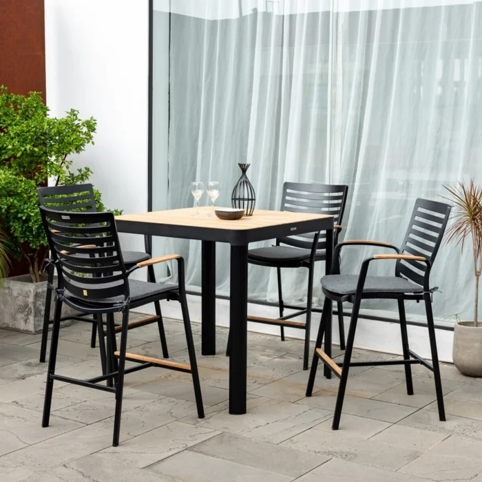 Silla de Bar - Portals - Negro en Negro - Muebles para el exterior, Uruguay | Rústico Hogar, vista 2