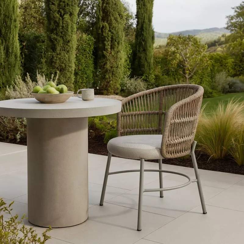 SILLA DE EXTERIOR AMALFI BLANCO en Beige - Sillas, Uruguay | Viasono