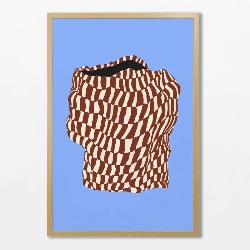 Abstractos Neutros - Blue Vase - Láminas, Uruguay | La Cuadrería