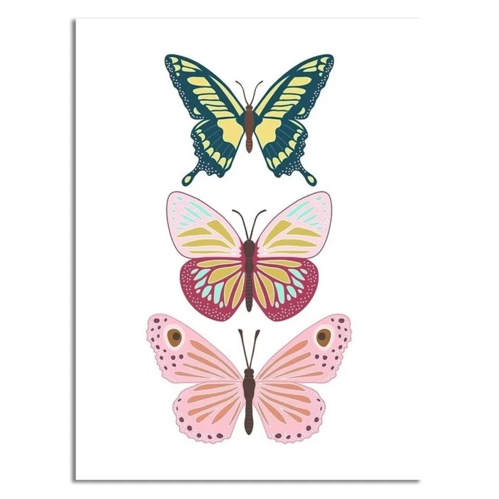 CUADRO CANVAS 30x40cm MARIPOSAS 2 en Multicolor - Decoración de pared, Uruguay | Decohogar