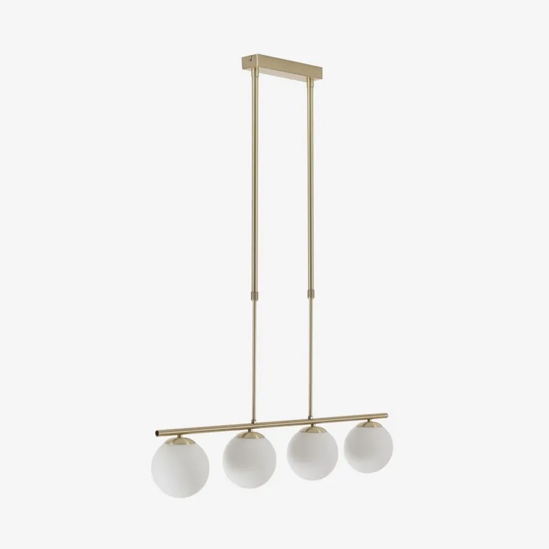 Lámpara de techo Mahala de acero - con 4 bolas de cristal glaseado en Dorado - Lámparas colgantes, Uruguay | Kavehome