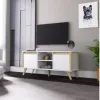 Rack de TV Combinado Madera 2 Puertas Blanco/Miel - Muebles para TV, Uruguay | Que Sal Muebleria, vista 4 de 6