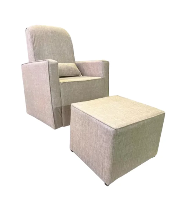 Poltrona Butaca Anny + Puff en Beige - Butacas, banquetas y puffs, Uruguay | Berna home
