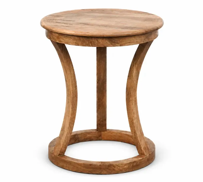 M188 Mesa Auxiliar 45x45x55 en Madera natural - Mesas de living, Uruguay | Victoriana