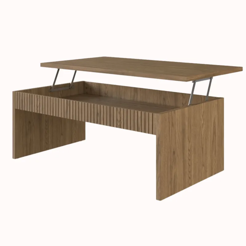 MESA CENTRO DINAMARCA ELEVABLE en Madera natural - Mesas de living, Uruguay | Forum Design