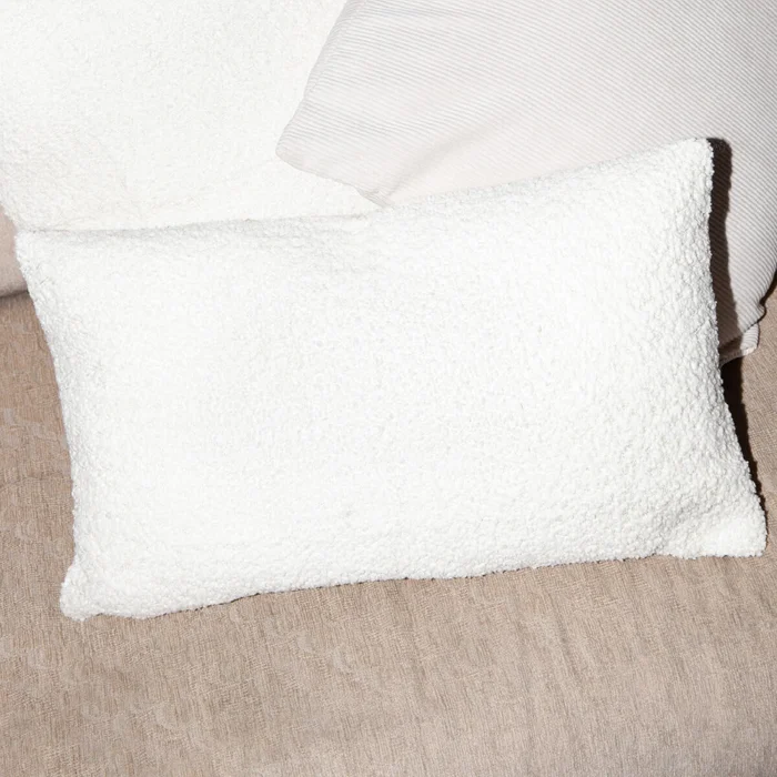 Funda de almohadón Sherpa 30x50cm - blanco - Textiles, Uruguay | Buho Store