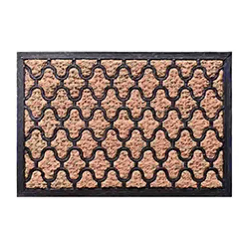 FELPUDO COCO/GOMA 40X60CM H.1CM ENTRAMADO FLOR - Textiles, Uruguay | Decohogar