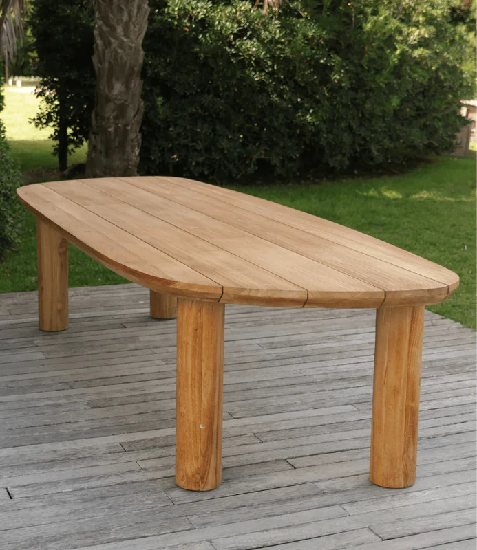 MESA JASSE TEKA NATURAL EXTERIOR en Madera natural - Mesas de comedor, Uruguay | Más Infinito Casa, vista 4