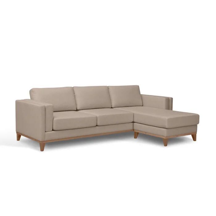 Sillón Con Chaise 3 Cuerpos Tela-premium Natural-beige Easy Clean Luxor Premium Beige en Beige - Sillones y sofás, Uruguay | Divino, vista 2