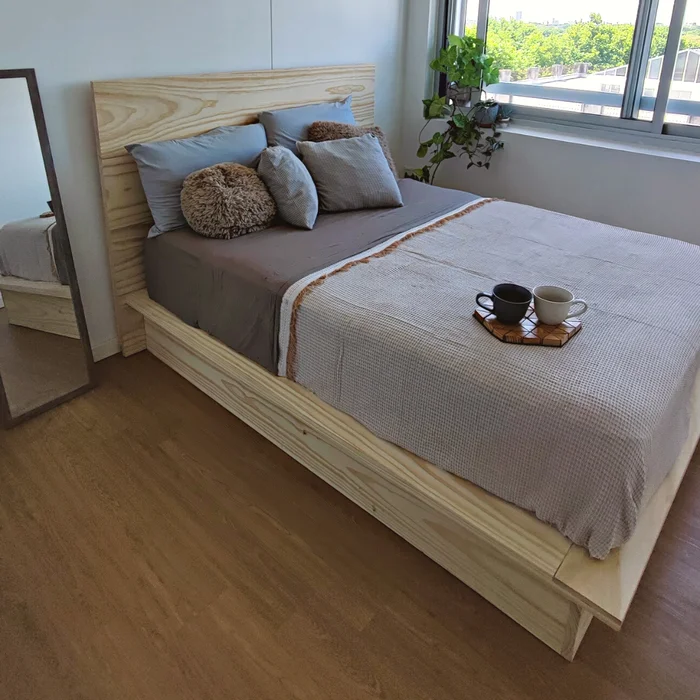 Cama Japonesa en Madera natural - Dormitorio, Uruguay | Treehouse Deco, vista 2