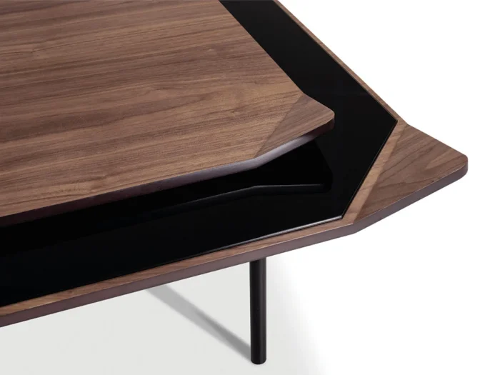 Mesa de centro Tangram rectangular en Negro - Mesas de living, Uruguay | Arquetipo, vista 3