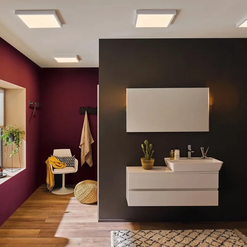 Panel LED Cuadrado de Adosar 24W Luz Fría en Blanco - Lámparas colgantes, Uruguay | Serlux, vista 3