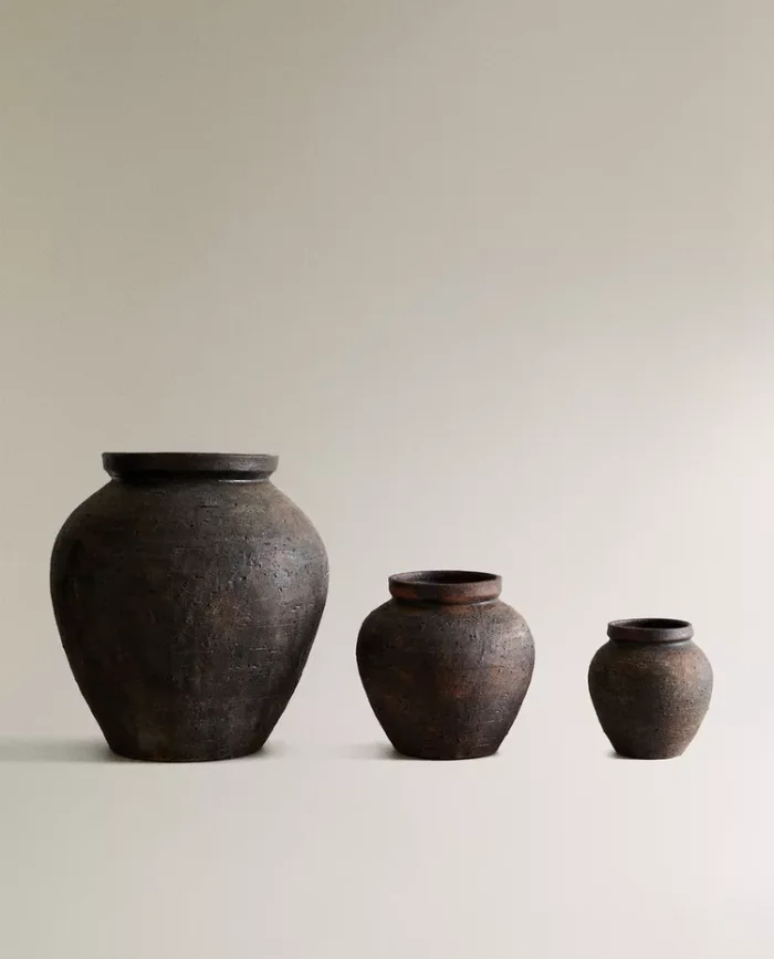 JARRÓN CERÁMICA TEXTURA en Marrón, Uruguay | Zara Home, vista 2