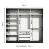 Ropero Placard Matrimonial 100% MDF Zurique 231cm Puertas Corredizas c - Roperos y placares, Uruguay | Balton, vista 4 de 11