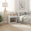 Mesa de Luz Italia - 1 Cajón y Nicho - MDP y ABS - 55cm Alto - Blanco / Miel en Multicolor - Respaldos de cama, Uruguay | Mulata, vista 4 de 6