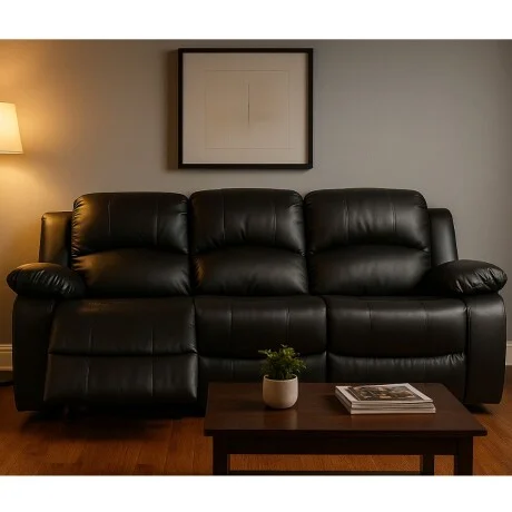 Sillon Reclinable 3 Cuerpos en Negro - Sillones y sofás, Uruguay | La Cueva Muebles, vista 8
