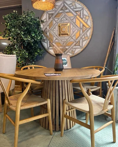 Mesa De Comedor Ozark Home Dinamarca 4 Sillas 120 Cm Diametr A Eleccion en Madera natural - Mesas de comedor, Uruguay | Ozark Home, vista 3