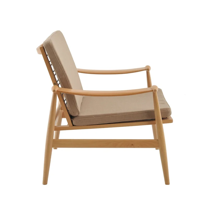 BUTACA ZILDA EN MADERA Y TELA COLOR BEIGE en Beige - Sillones y sofás, Uruguay | Alfa Ventas, vista 3
