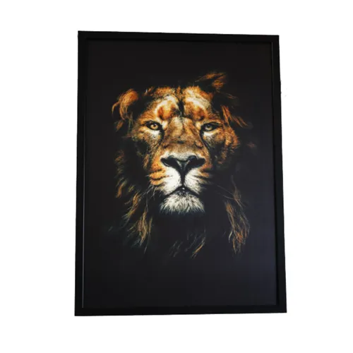 Cuadro León - Moldura Negra 50x70 cm - Decoración de pared, Uruguay | Berna home