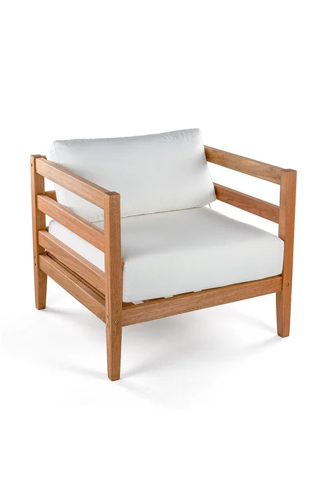 POLTRONA CANNES RIPADA Y ACQUABLOCK CRUDO 86x74x66CM JATOBA - Muebles para el exterior, Uruguay | Vinibel