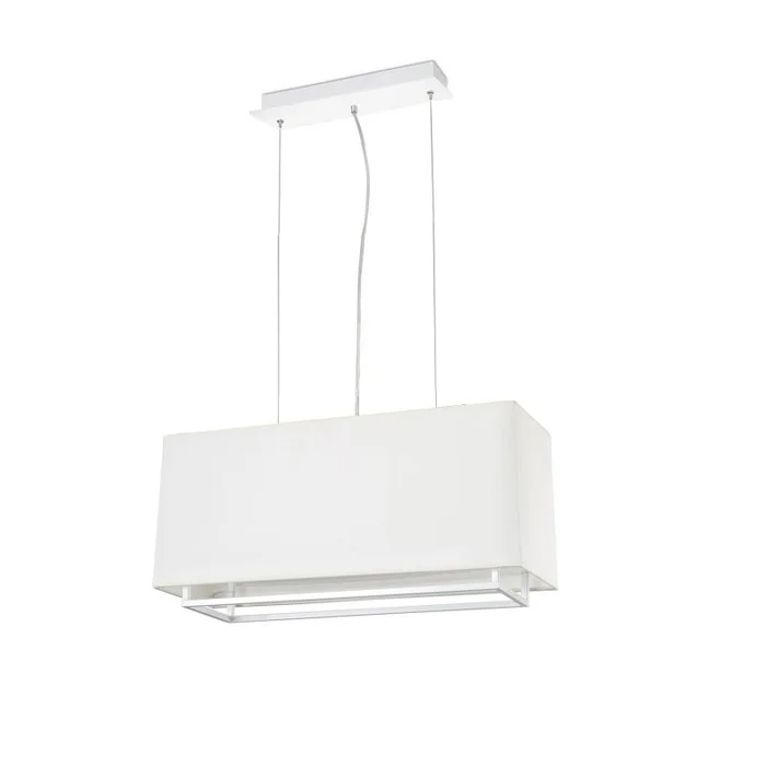 Colgante rectangular blanca con armazón en Blanco - Lámparas colgantes, Uruguay | La Perla, vista 2