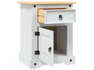 Mesa de Luz 1 P/1 C Cera/Blanco LINEA CORONA MADERA - Mesas de luz, Uruguay | Quesal, vista 7
