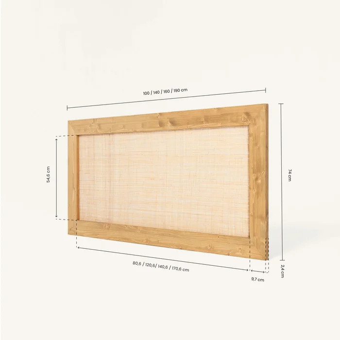 Cabecero Marnie en Madera natural - Respaldos de cama, Uruguay | Tree House Deco, vista 5