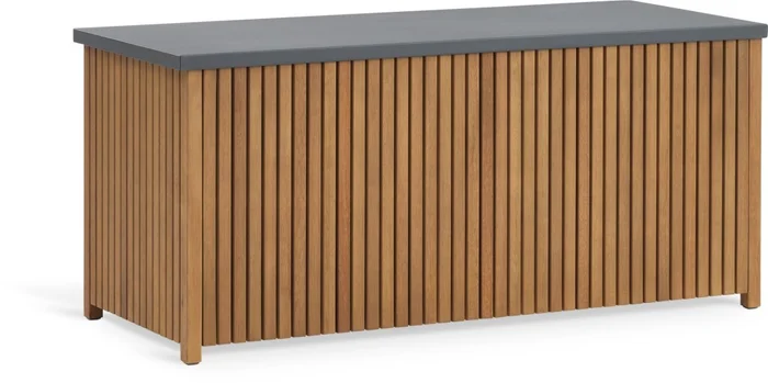 Baúl para guardar almohadones BEDER A133xA61xP54 en Madera natural - Muebles para el exterior, Uruguay | JYSK