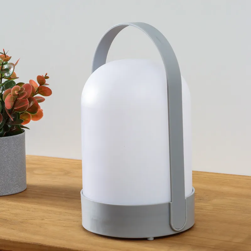 Farol Led Con Asa en Gris - Velas y Portavelas, Uruguay | Tiendas Montevideo