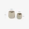 Set Sory de 2 macetas de terracota con acabado gris Ø 28 cm / Ø 36 cm en Madera natural - Macetas, Uruguay | Kavehome, vista 8 de 8