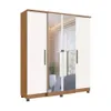 Ropero 4 Puertas 2 Cajones Varios Estantes Y Espejos 100%mdp Nogal - Roperos y placares, Uruguay | Soy Hogar, vista 1 de 8