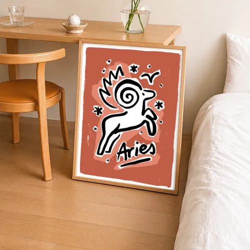Aries - Cuadro Signo del Zodíaco en Terracota - Láminas, Uruguay | Kiosko de Mar