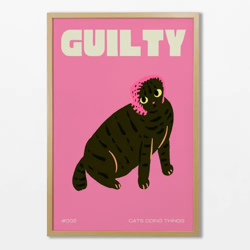 Cat - Guilty en Rosa - Láminas, Uruguay | La Cuadrería