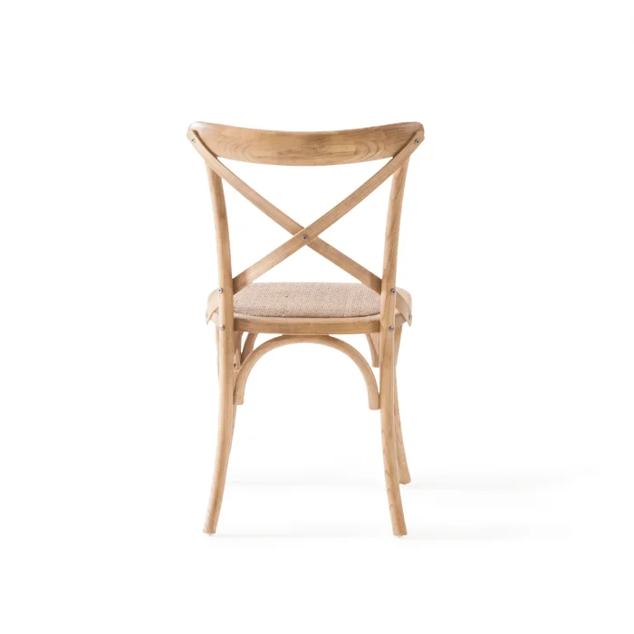Silla Vienesa Cruzada Madera de Olmo/Fibra Natural en Madera natural - Sillas, Uruguay | Berna Home, vista 6