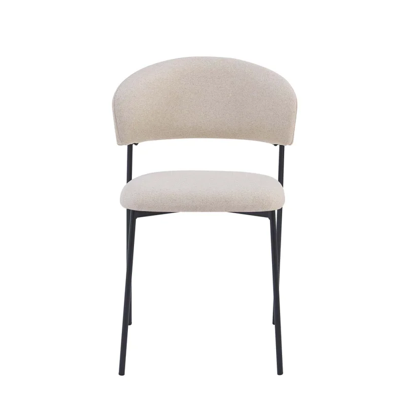 Silla De Comedor Metal-y-tela Natural-beige Danny en Madera natural - Sillas, Uruguay | Divino, vista 3