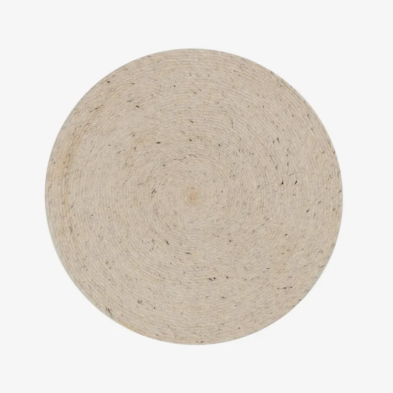 Alfombra redonda Takashi 100% lana gris Ø 150 cm en Gris - Textiles, Uruguay | Kavehome